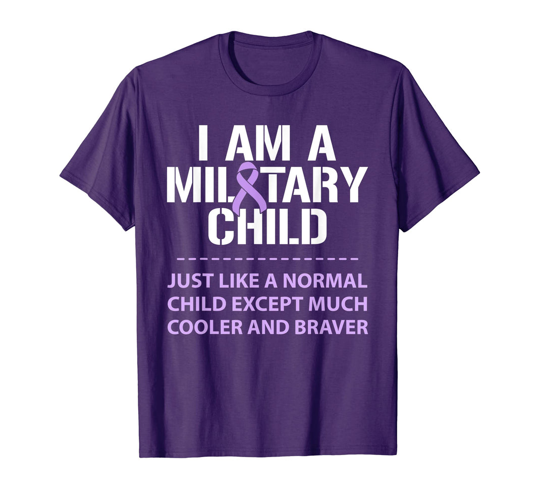 Funny shirts V-neck Tank top Hoodie sweatshirt usa uk au ca gifts for Military Child Month Purple Up Pride Cool Brave T-Shirt 3248230