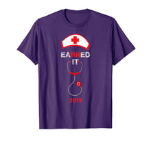 Load image into Gallery viewer, Funny shirts V-neck Tank top Hoodie sweatshirt usa uk au ca gifts for Earned It registered Nurse RN Stethoscope Shirt 2019 Women 2004837
