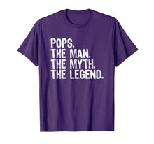 Load image into Gallery viewer, Mens Pops The Man The Myth The Legend Gift Father's Day T-Shirt
