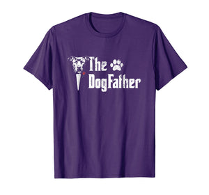 Mens The Dogfather Pitbull Dog Dad Tshirt Father's Day Gift
