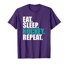 Load image into Gallery viewer, Funny shirts V-neck Tank top Hoodie sweatshirt usa uk au ca gifts for Eat Sleep Hockey Repeat T-shirt - Hockey Lovers Tees 761706
