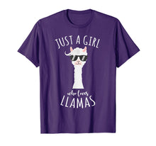 Load image into Gallery viewer, Funny shirts V-neck Tank top Hoodie sweatshirt usa uk au ca gifts for JUST A GIRL LOVE LLAMAS Funny Birthday Gifts Animal T Shirt 2618603
