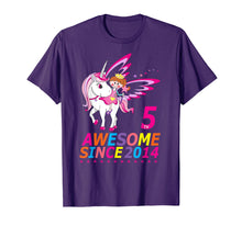 Load image into Gallery viewer, Funny shirts V-neck Tank top Hoodie sweatshirt usa uk au ca gifts for 5th Birthday Unicorn Girl 5 Years Old TShirt 2703971
