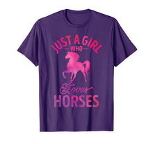 Load image into Gallery viewer, Funny shirts V-neck Tank top Hoodie sweatshirt usa uk au ca gifts for Just A Girl Who Loves Horses T Shirt Watercolor Horse shirt 2539205
