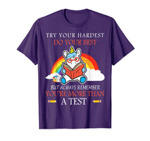 Load image into Gallery viewer, Funny shirts V-neck Tank top Hoodie sweatshirt usa uk au ca gifts for Try Your Hardest Funny Unicorn Reading Teacher Gifts Shirt 1968231
