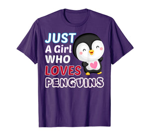 Funny shirts V-neck Tank top Hoodie sweatshirt usa uk au ca gifts for Just A Girl Who Loves Penguins T-Shirt Gift For Women 618328