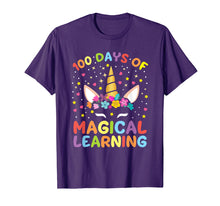 Load image into Gallery viewer, Funny shirts V-neck Tank top Hoodie sweatshirt usa uk au ca gifts for Happy 100 Days Of School Magical Learning Shirt Unicorn Gift 1444184
