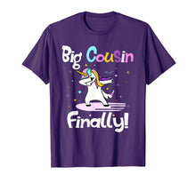 Load image into Gallery viewer, Funny shirts V-neck Tank top Hoodie sweatshirt usa uk au ca gifts for Big Cousin Finally Unicorn Dab T-shirt Funny Cute Gifts 3318498
