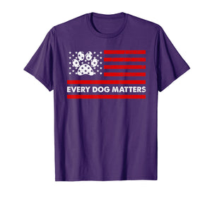 Funny shirts V-neck Tank top Hoodie sweatshirt usa uk au ca gifts for Every Dog Matter Paw Print American Flag Distressed T-Shirt 2005506