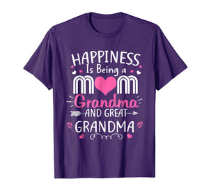 Funny shirts V-neck Tank top Hoodie sweatshirt usa uk au ca gifts for Happiness Is Being A Mom Great Grandma T shirt Women Mother 684218
