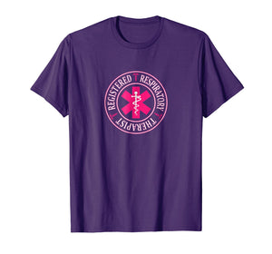 Funny shirts V-neck Tank top Hoodie sweatshirt usa uk au ca gifts for Registered Respiratory Therapist Shirt Pink RRT Circle Logo 1590234