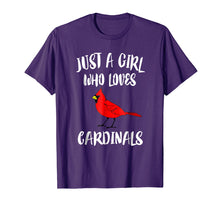 Load image into Gallery viewer, Funny shirts V-neck Tank top Hoodie sweatshirt usa uk au ca gifts for Just a Girl Who Loves Cardinals T-Shirt Bird Birding Gift 579569
