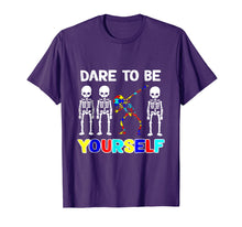 Load image into Gallery viewer, Sleketon Dabbing Autism Awareness Dare To Be Yourself Tshirt
