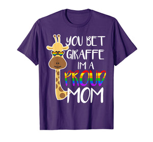 Funny shirts V-neck Tank top Hoodie sweatshirt usa uk au ca gifts for Proud Mom Gay Lesbian Sun Daughter LGTBQ Trans Pride Giraffe T-Shirt 2104859