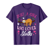 Load image into Gallery viewer, Funny shirts V-neck Tank top Hoodie sweatshirt usa uk au ca gifts for Just A Girl Who Loves Sloths T-Shirt 1790182
