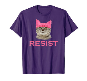 Funny shirts V-neck Tank top Hoodie sweatshirt usa uk au ca gifts for Resist Persist Protest Cat Hat T-Shirt 1375075