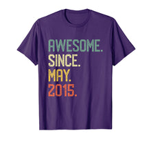 Load image into Gallery viewer, Awesome Since May 2015 T-Shirt Vintage 4th Birthday Gift
