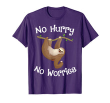 Load image into Gallery viewer, Funny shirts V-neck Tank top Hoodie sweatshirt usa uk au ca gifts for No Hurry No Worries Sloth T-Shirt Funny Lazy Sleepy Gifts 2128526
