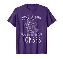 Load image into Gallery viewer, Funny shirts V-neck Tank top Hoodie sweatshirt usa uk au ca gifts for Just A Girl Who Loves Horses Shirt Horseback Riding Gifts 2102493
