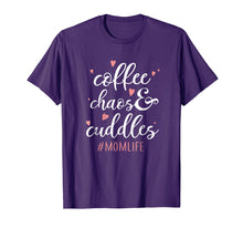 Load image into Gallery viewer, Funny shirts V-neck Tank top Hoodie sweatshirt usa uk au ca gifts for Coffee Chaos and Cuddles Mom Life T-Shirt Mother with Kids 2942112
