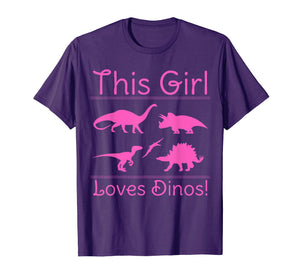 This Girl Loves Dinos - Dinosaur T Shirt