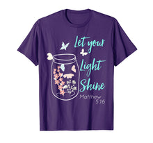 Load image into Gallery viewer, Funny shirts V-neck Tank top Hoodie sweatshirt usa uk au ca gifts for Let Your Light Shine Jar Flowers Butterfly T-Shirt 1078218
