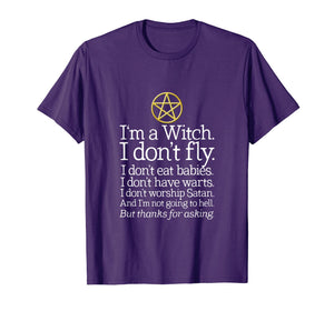 Funny shirts V-neck Tank top Hoodie sweatshirt usa uk au ca gifts for I'm A Witch I Don't Fly T-Shirt Wicca Wiccan Pagan Shirt 1962140