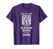 Load image into Gallery viewer, Funny shirts V-neck Tank top Hoodie sweatshirt usa uk au ca gifts for Happy 55th Birthday with Speed Limit Sign 55 Shirt 241414
