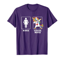 Load image into Gallery viewer, School Nurse Unicorn Dabbing Funny T Shirt Gifts Dab
