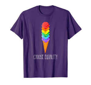 Funny shirts V-neck Tank top Hoodie sweatshirt usa uk au ca gifts for Choose Equality Ice Cream LGBT Lesbian Gay Pride TShirt 2834853