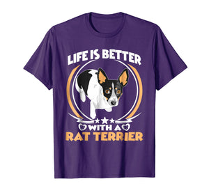 Funny shirts V-neck Tank top Hoodie sweatshirt usa uk au ca gifts for Life Is Better With A Rat Terrier T Shirt For Dog Lover Gift 1461718