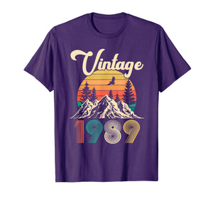 Funny shirts V-neck Tank top Hoodie sweatshirt usa uk au ca gifts for Vintage 1989 T Shirt Hiking Women Men 30th Birthday Gifts 1245974