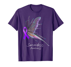 Funny shirts V-neck Tank top Hoodie sweatshirt usa uk au ca gifts for SARCOIDOSIS Awareness Shirt - butterfly T-Shirt 2661867
