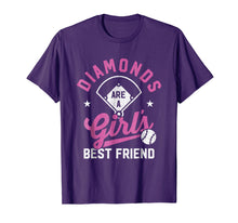 Load image into Gallery viewer, Funny shirts V-neck Tank top Hoodie sweatshirt usa uk au ca gifts for Diamonds Are A Girls Best Friend Baseball Softball Shirt 2937662
