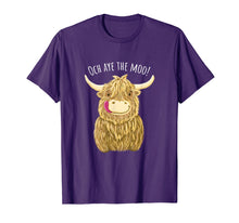 Load image into Gallery viewer, Funny shirts V-neck Tank top Hoodie sweatshirt usa uk au ca gifts for Cute Cartoon Scottish Highland Cow &#39;Och Aye&#39;  T-Shirt 3296579
