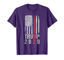 Load image into Gallery viewer, Funny shirts V-neck Tank top Hoodie sweatshirt usa uk au ca gifts for Trump 2020 T Shirt - Thin Red Line Firefighter Trump Support 1529376
