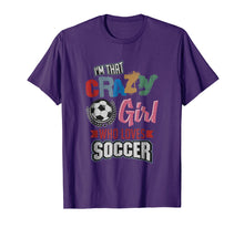 Load image into Gallery viewer, Funny shirts V-neck Tank top Hoodie sweatshirt usa uk au ca gifts for Crazy Girl Who Loves Play Soccer | Funny Player Gifts Shirt 1623181
