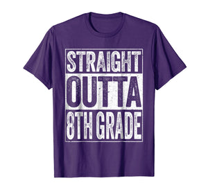Funny shirts V-neck Tank top Hoodie sweatshirt usa uk au ca gifts for Straight Outta 8th Grade T-Shirt Eighth Grade Gift Shirt 2076369
