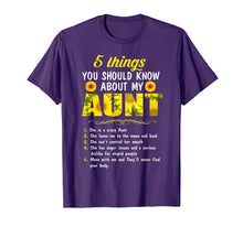 Load image into Gallery viewer, Funny shirts V-neck Tank top Hoodie sweatshirt usa uk au ca gifts for 5 things You Should Know about my Aunt T-shirt Niece Nephew 543491
