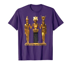 Funny shirts V-neck Tank top Hoodie sweatshirt usa uk au ca gifts for Egyptian Trinity Golden Horus Osiris and Isis Statue T-shirt 2119268
