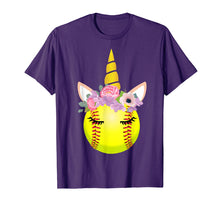 Load image into Gallery viewer, Softball Unicorn Shirt Funny Unicorn Lover Gifts For Girls
