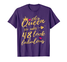 Load image into Gallery viewer, Funny shirts V-neck Tank top Hoodie sweatshirt usa uk au ca gifts for This Queen Makes 48 Look Fabulous 48th Birthday Shirt Women 1901011
