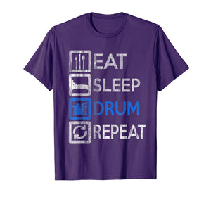 Funny shirts V-neck Tank top Hoodie sweatshirt usa uk au ca gifts for Vintage Drummer - Eat Sleep Drums Repeat - Drums T-Shirt 1808018