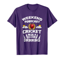 Load image into Gallery viewer, Funny shirts V-neck Tank top Hoodie sweatshirt usa uk au ca gifts for Weekend Forecast: Cricket With Chance of Drinking! Funny Tee 4091377
