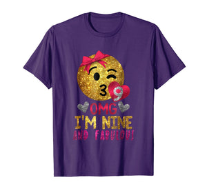 Funny shirts V-neck Tank top Hoodie sweatshirt usa uk au ca gifts for 9th Birthday Shirt For Girls - OMG! I'm Nine and Fabulous 2559376