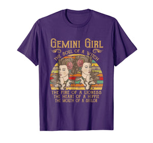 Funny shirts V-neck Tank top Hoodie sweatshirt usa uk au ca gifts for Vintage Gemini Woman The Soul Of A Witch T-shirt 202522