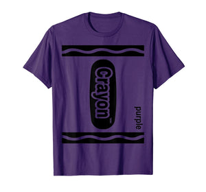 Purple Crayon Box Halloween Costume Matching Couple Group T-Shirt