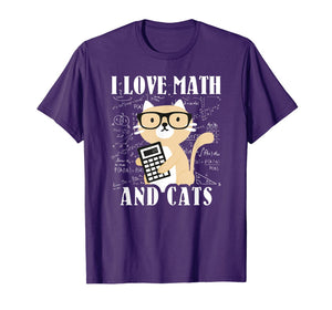 Funny shirts V-neck Tank top Hoodie sweatshirt usa uk au ca gifts for Math Kitty Cat I Love Math And Cats Mathematics Math Gifts T-Shirt 470777