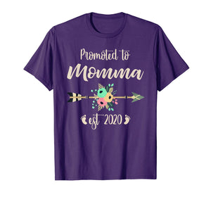 Promoted to Momma Shirt Est 2020 Mothers Day New Mama T-Shirt-3098772