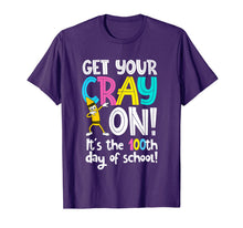 Load image into Gallery viewer, 100th Day of School Get Your Cray On Funny Teacher T-Shirt-721167
